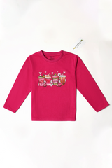 Set of 05 Jersey Full Sleeves Shirts for Girls - Bouncybears