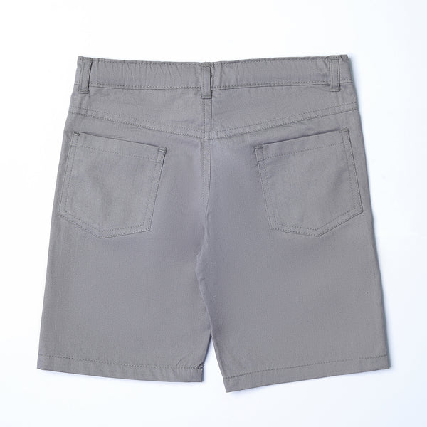 BOYS DARK GREY COLOR WOVEN SHORT |  BS0624B - Bouncybears