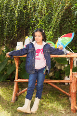 Bouncybears Furr Denim Jacket For boy and girls