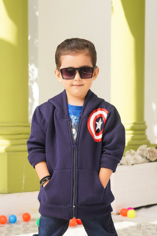 Captain America Printed Fleece Hoodie | WBH-04 