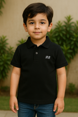 BB Embroidery Black Polo Shirt for boys | BKP001H