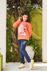 Pair of Princess printed Girls Jersey & Denim pants| WGKT-01 | GDP-01/GDP-03 - Bouncybears
