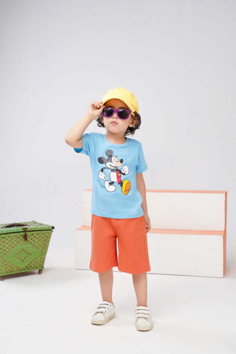 Orange Plain Dyed Shorts BS001C - Bouncybears