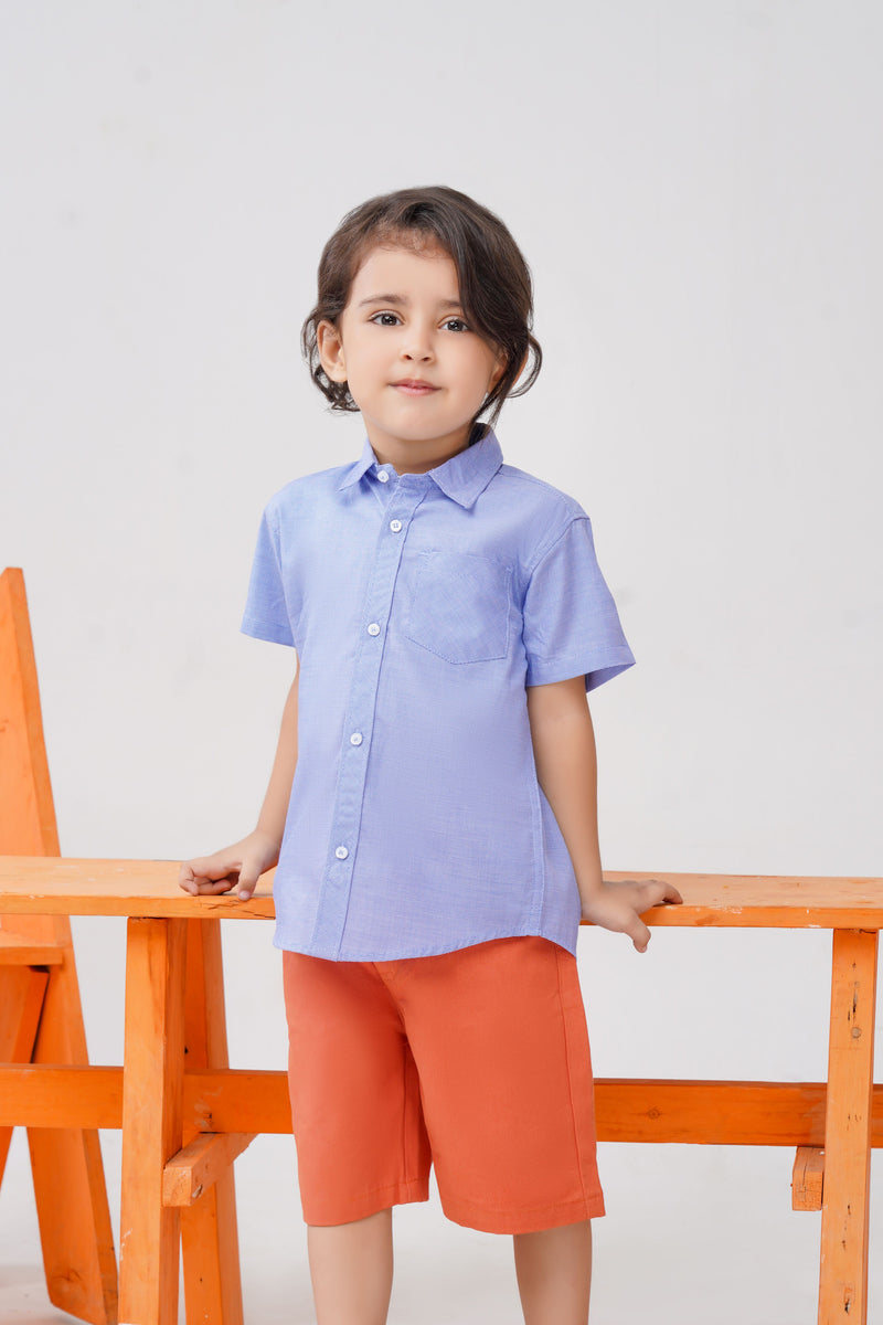 Orange Plain Dyed Shorts BS001C - Bouncybears
