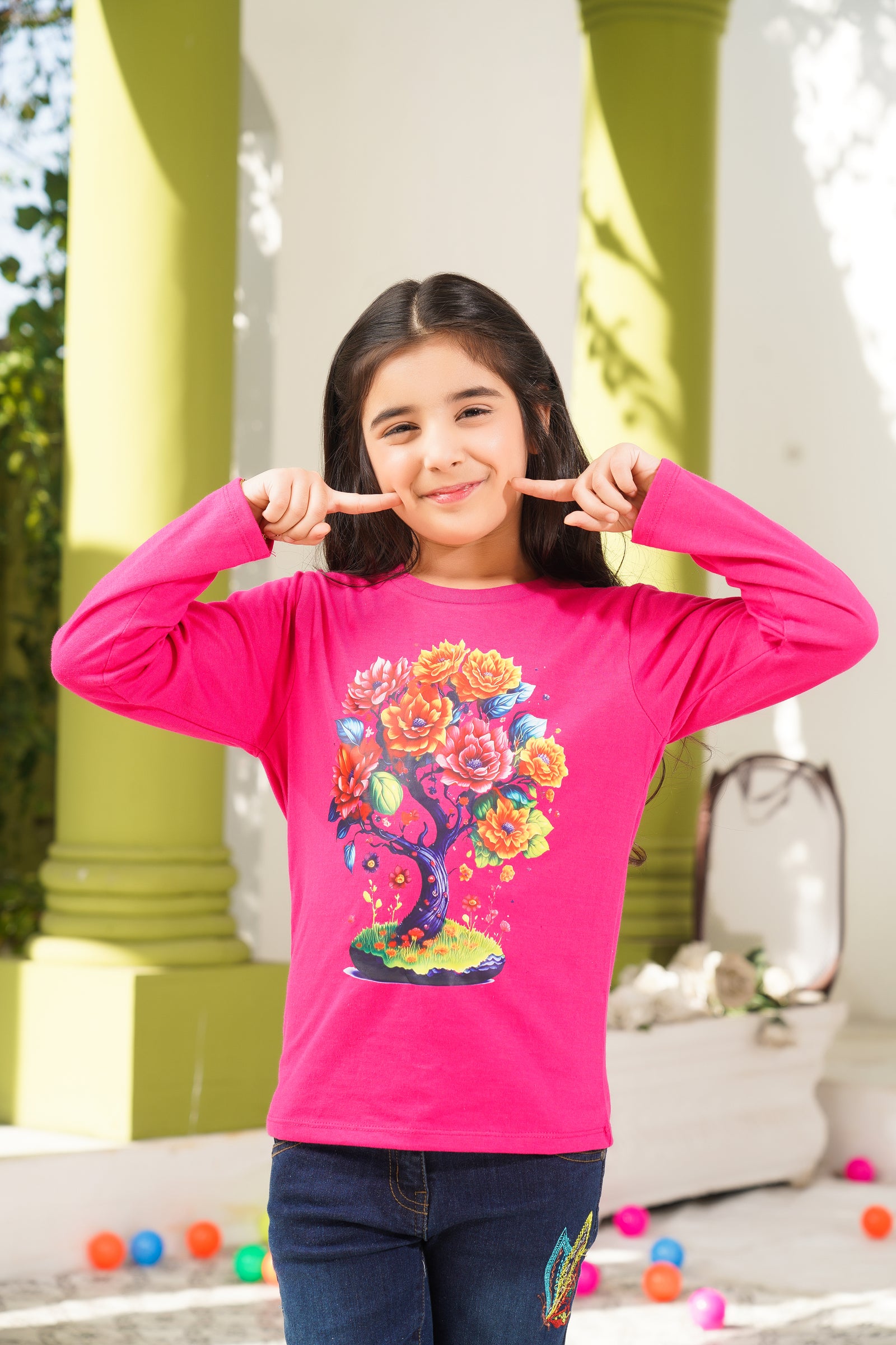 Flowers printed Girls Jersey WGKT-03 – Bouncybears