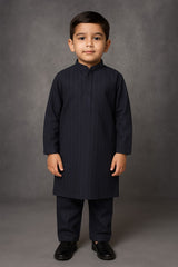 Self Black  KURTA Trouser for boys | BTK001G