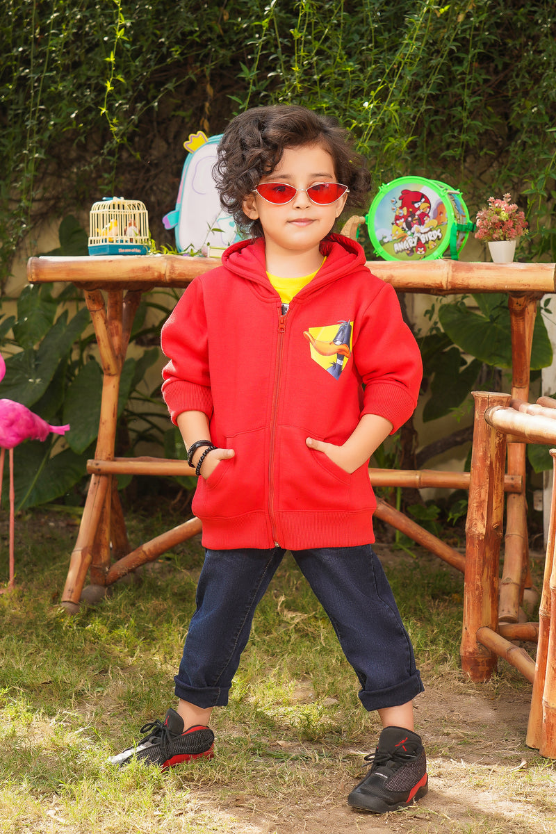 Pair of  Daffy Duck Printed Fleece Hoodie | WBH-03 | BDP-02