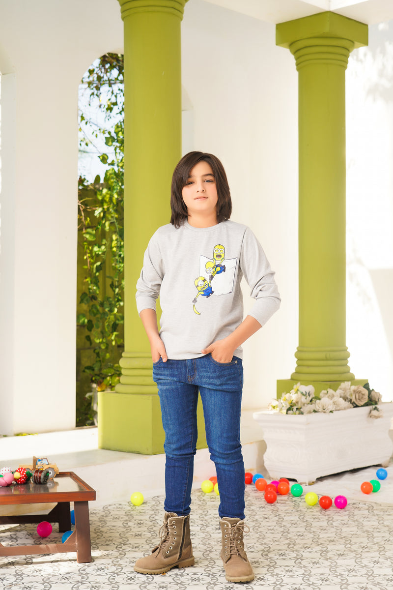 Pair of Tom & jerry Printed Fleece Hoodie & Denim pants WBH-01 | BDP-03