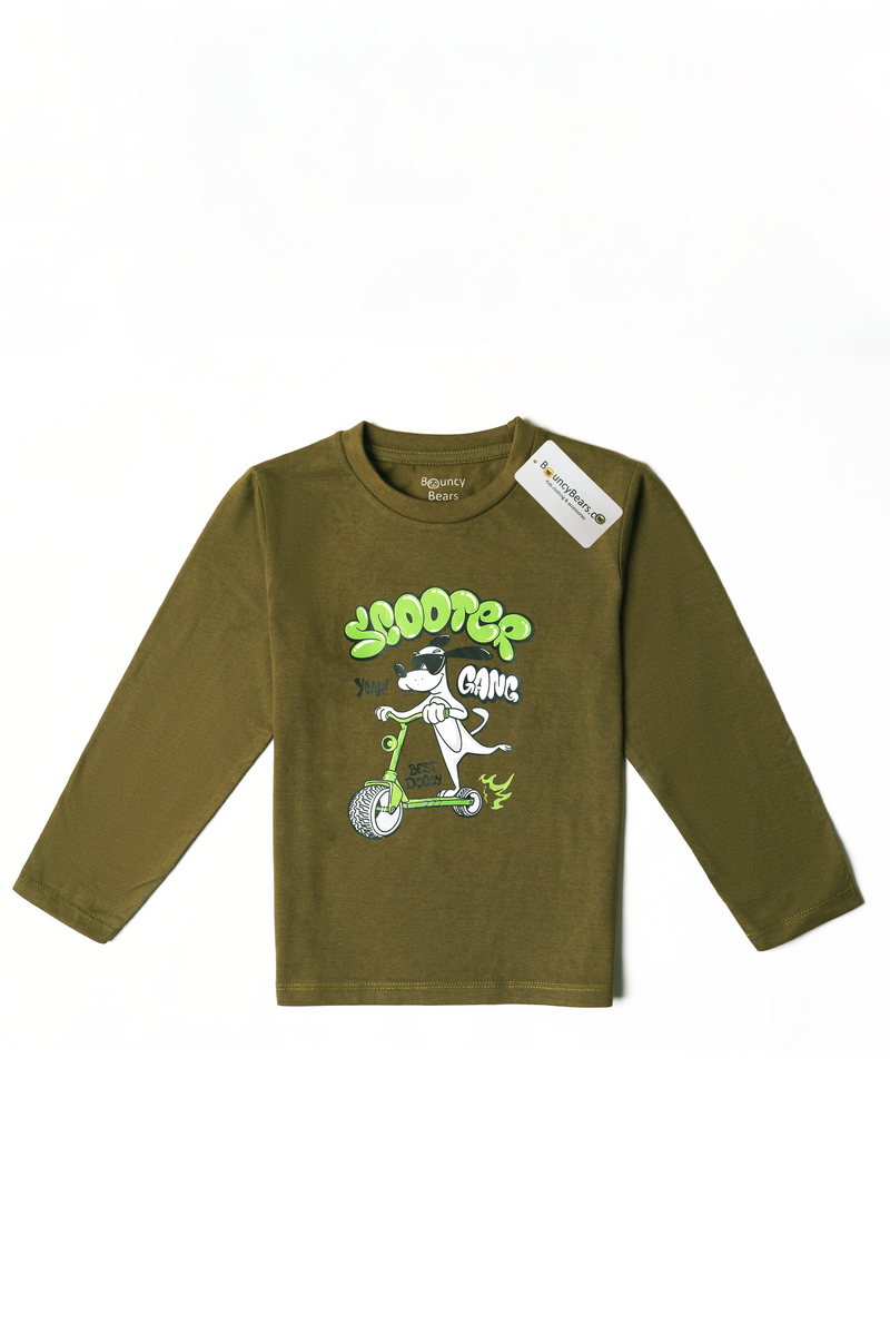 SCOOTER GANG Printed Full Sleeves Rounded Neck Boys Jersey | WBKT-21