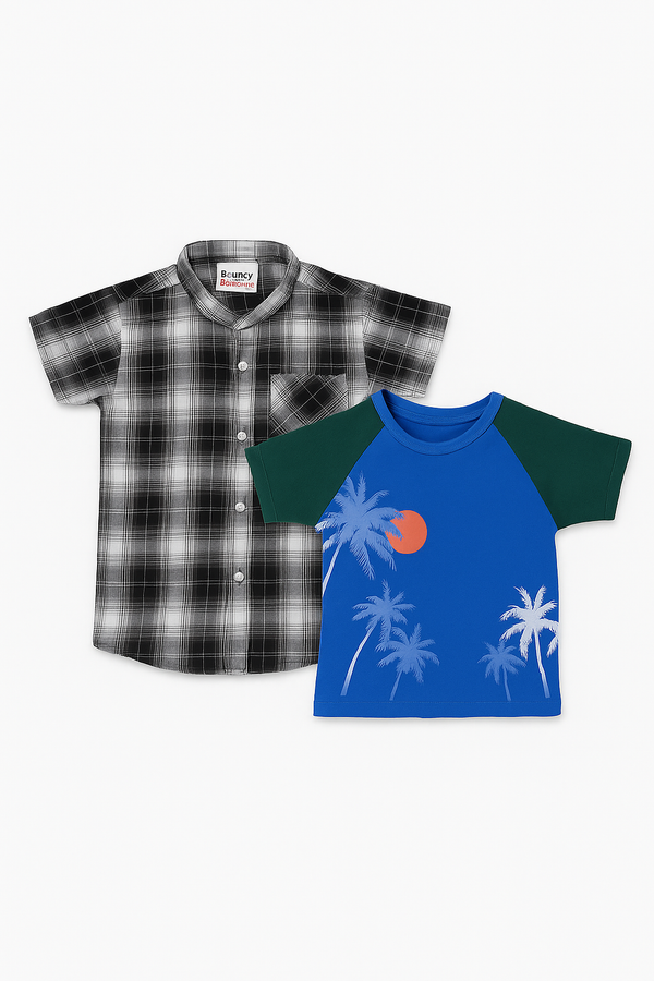 Pack of T-Shirt and Shirt | BTS625E | BWS625C