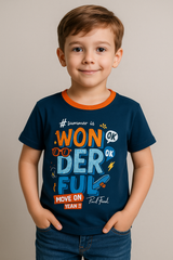 boys t-shirt wonder ful print