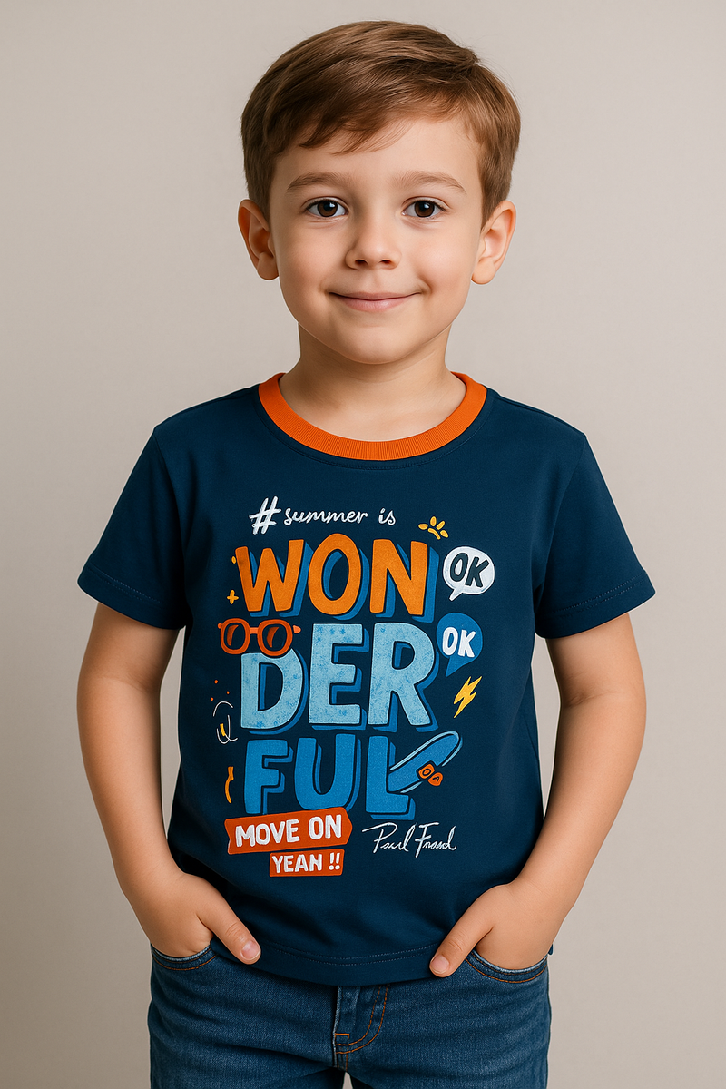 boys t-shirt wonder ful print