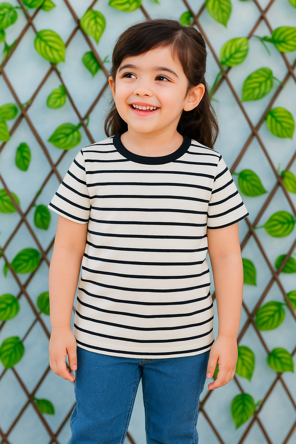 Striped short-sleeved t-shirt - Kids | BouncyBears Pakistan GTS52503
