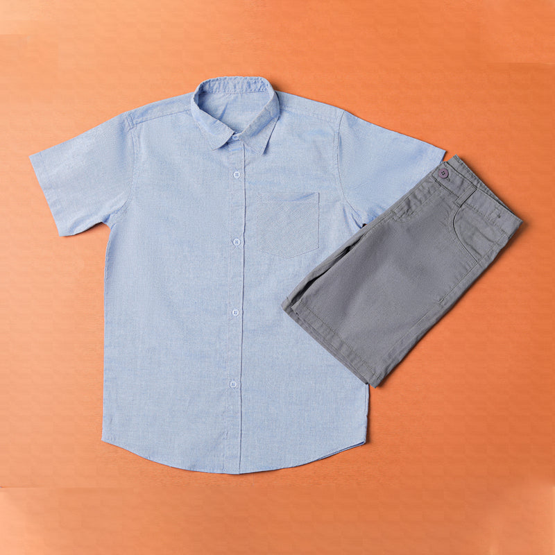 Pair of Casual shirt and Gray shorts.  BWS 0624A |  BS0624B - Bouncybears